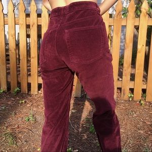 velvet corduroy maroon mom jeans